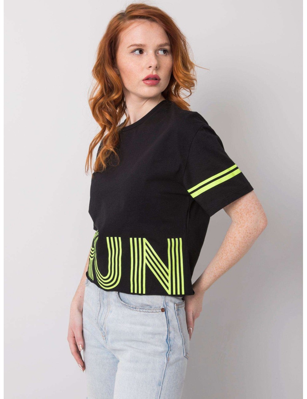 T-shirt bawełniany z napisem