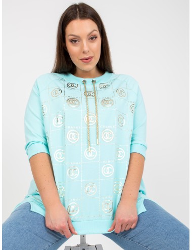 Bluzka plus size z dłuższym tyłem