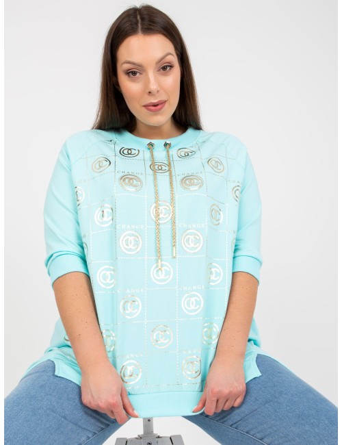 Bluzka plus size z dłuższym tyłem