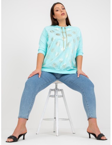 Bluzka plus size z dłuższym tyłem