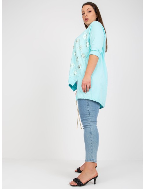 Bluzka plus size z dłuższym tyłem