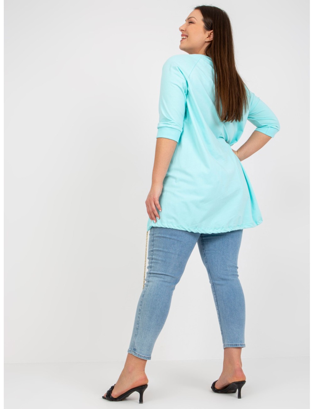 Bluzka plus size z dłuższym tyłem