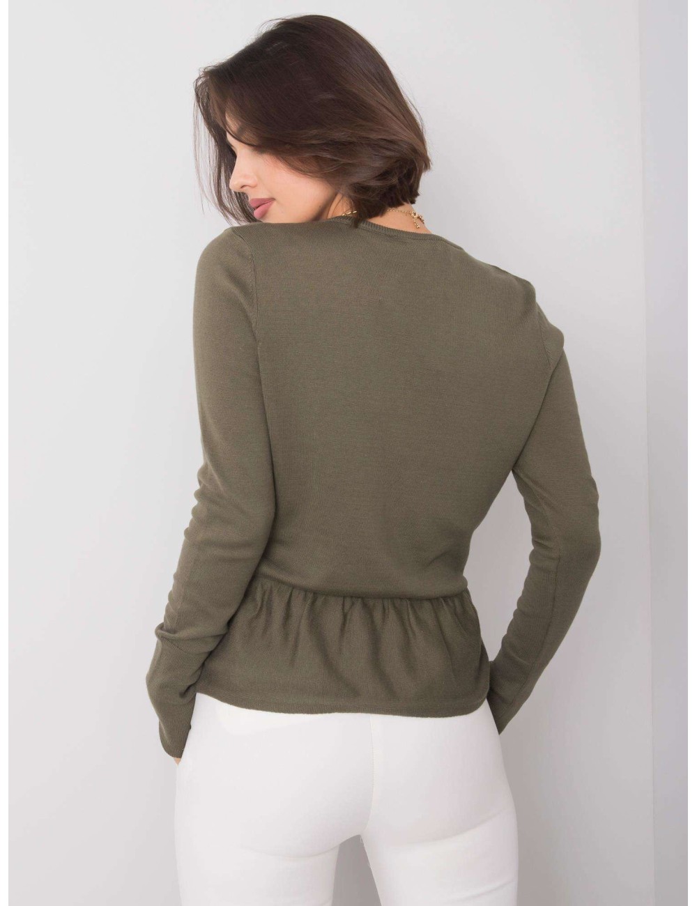 RUE PARIS sweter z dekoltem V