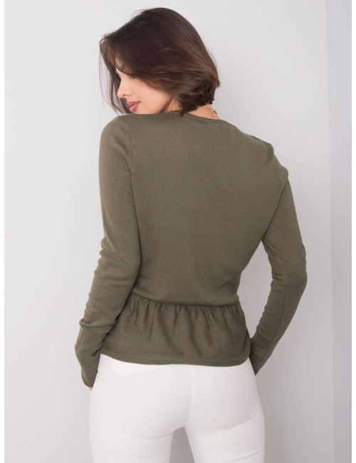 RUE PARIS sweter z dekoltem V
