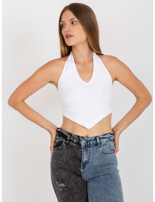Crop top basic z bawełny prążkowanej RUE PARIS