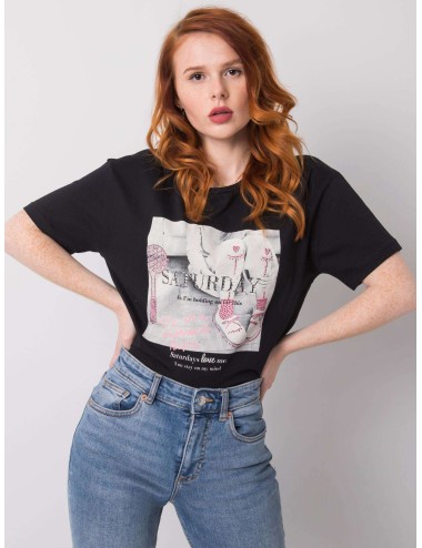 T-shirt damski z dżetami