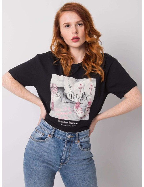 T-shirt damski z dżetami