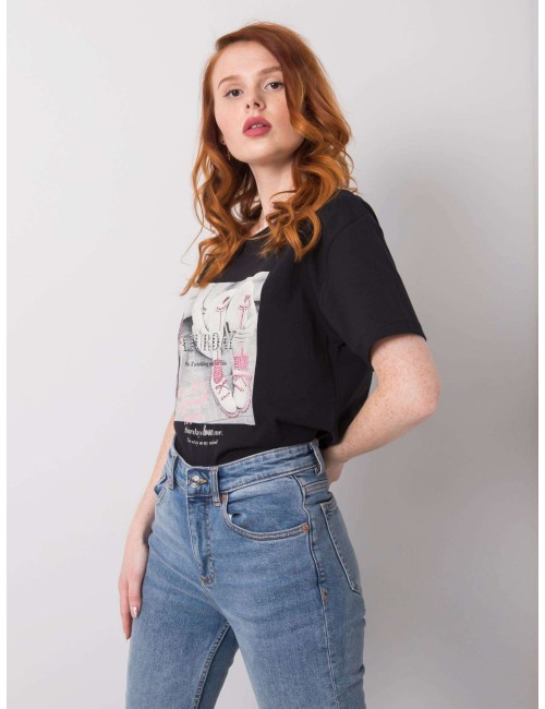 T-shirt damski z dżetami