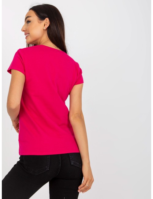 Damski t-shirt basic z okrągłym dekoltem