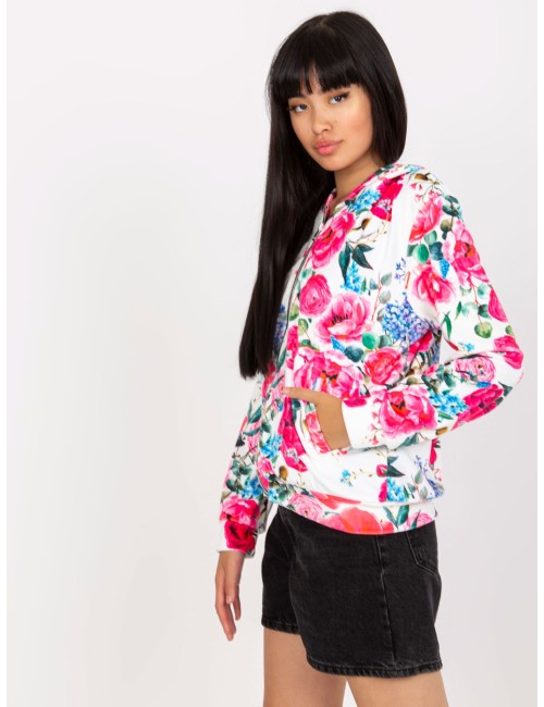 Welurowa bluza w kwiaty RUE PARIS
