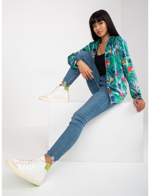 Welurowa bluza z nadrukiem RUE PARIS