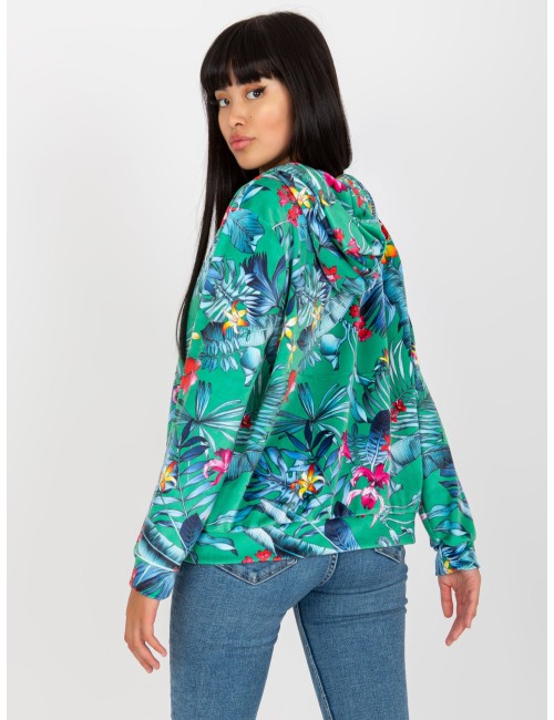 Welurowa bluza z nadrukiem RUE PARIS