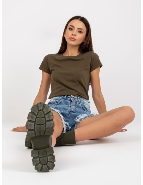 T-shirt basic z okrągłym dekoltem