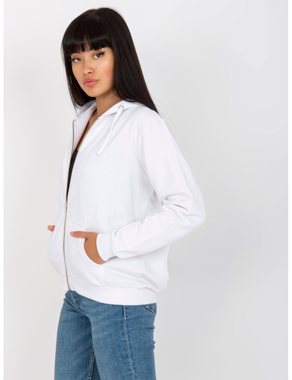 Rozpinana bluza basic z kieszeniami