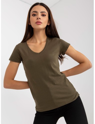 Gładki t-shirt plus size z bawełny