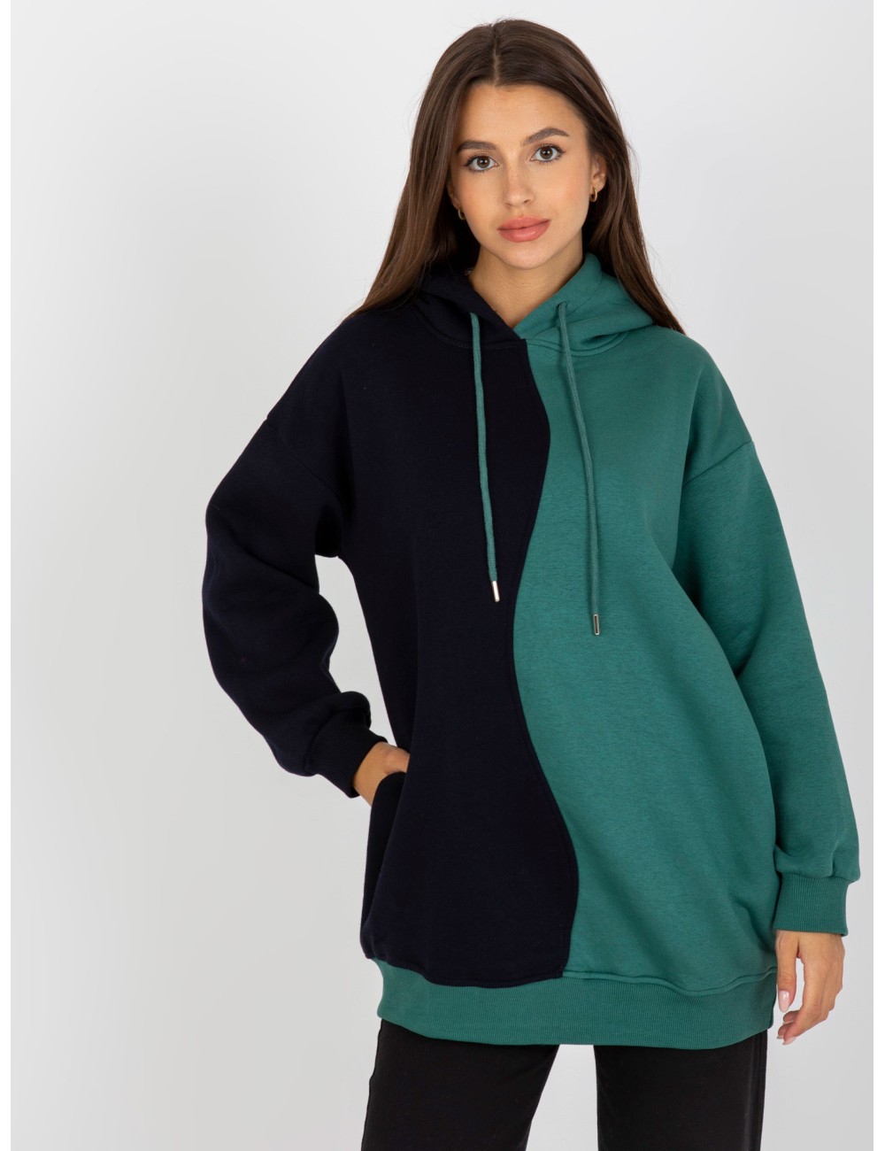 Bluza damska basic z kapturem RUE PARIS