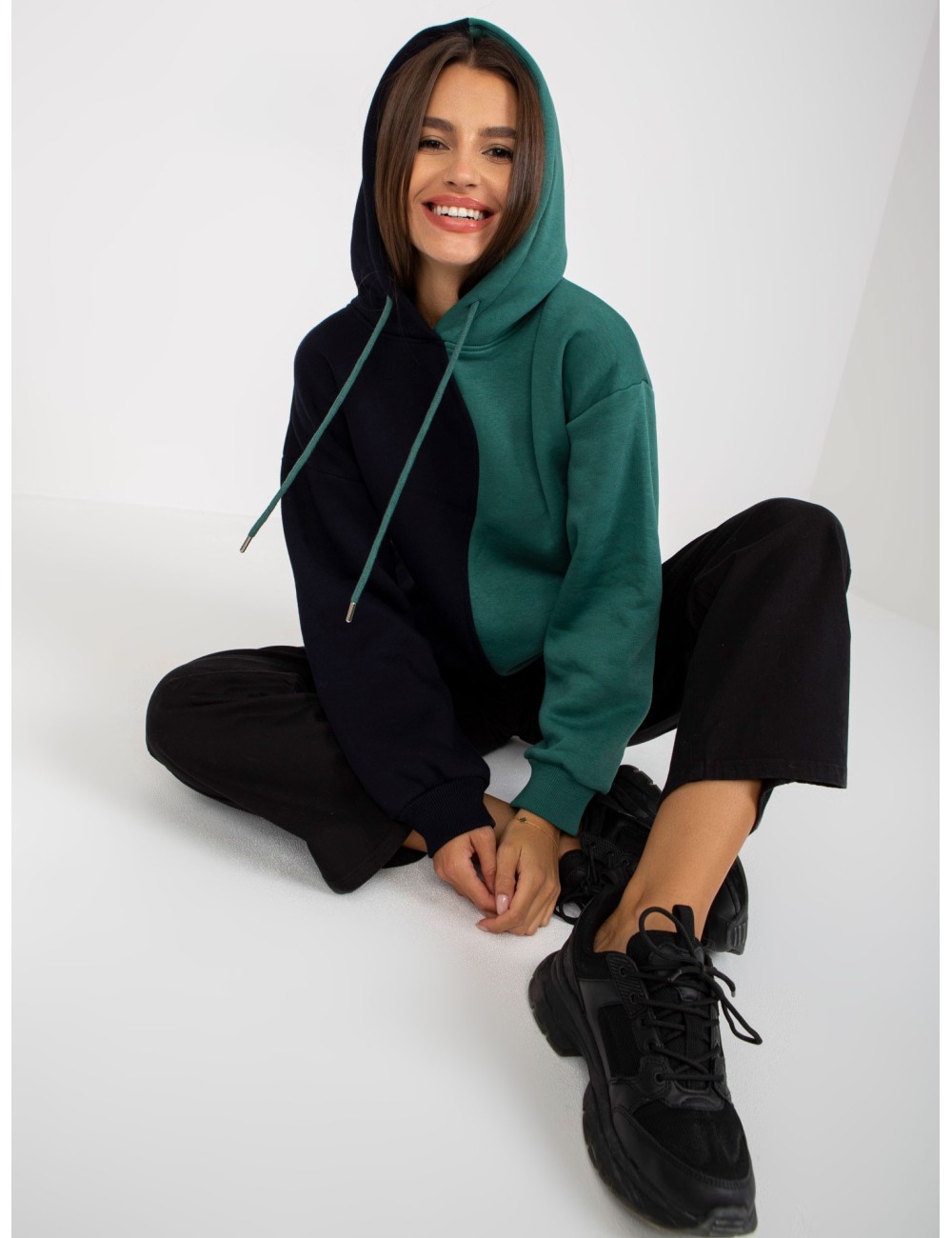 Bluza damska basic z kapturem RUE PARIS