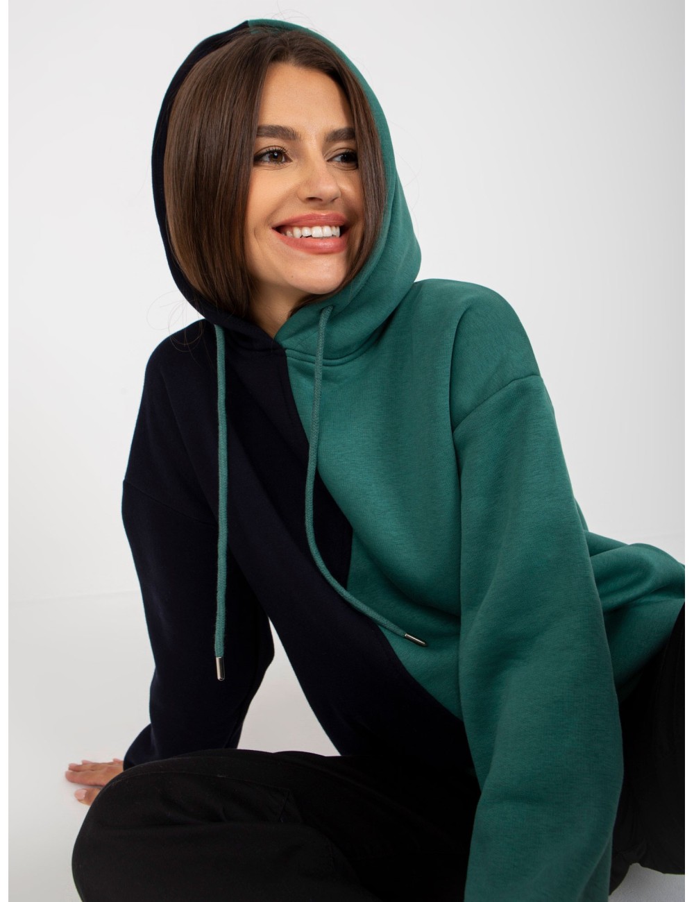 Bluza damska basic z kapturem RUE PARIS