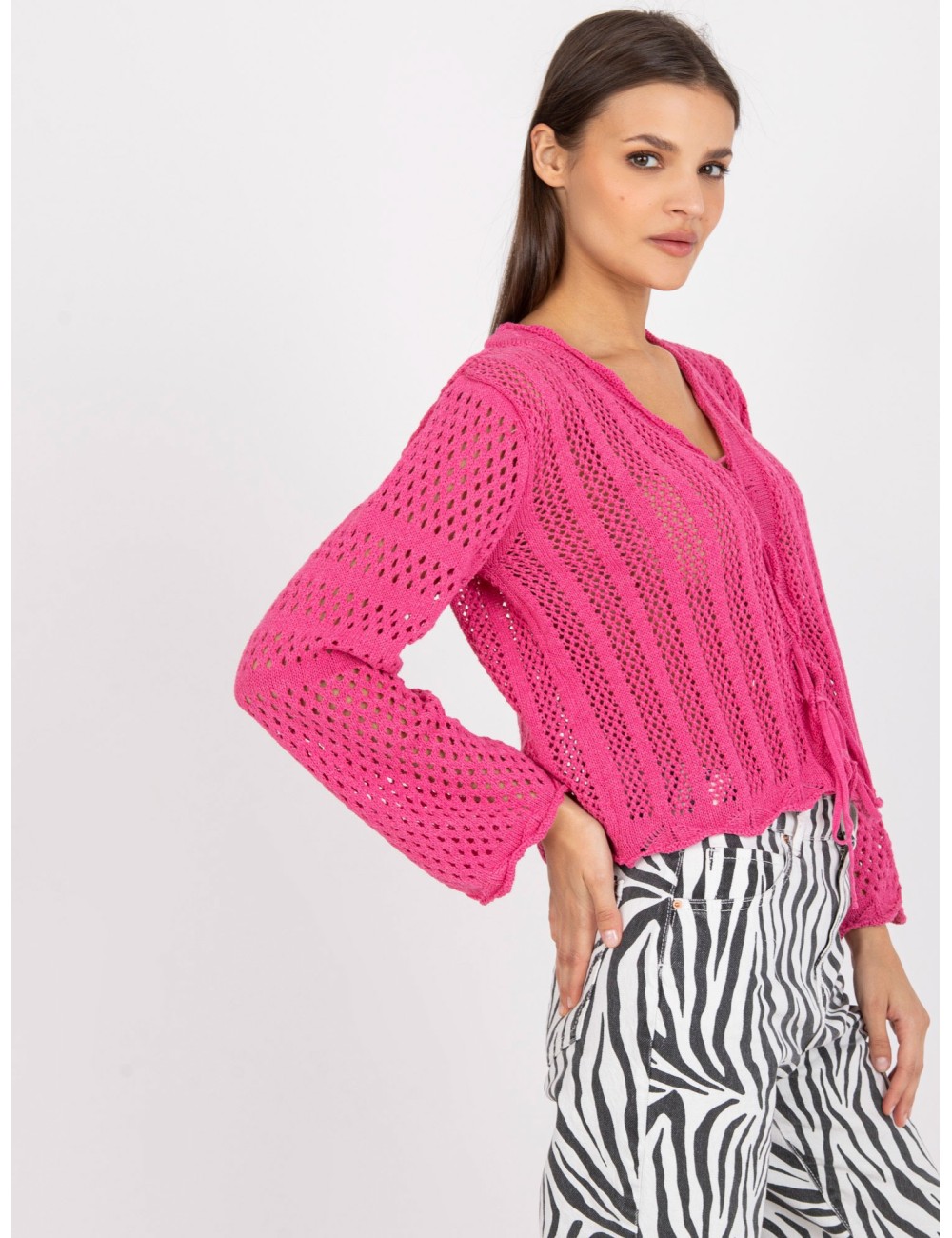 Sweter-LC-SW-0228.21P-ciemny różowy