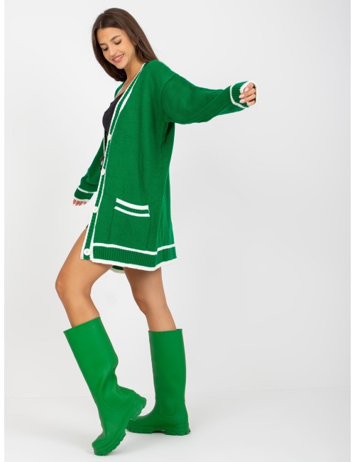 Sweter rozpinany z kieszeniami RUE PARIS