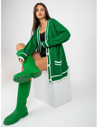 Sweter rozpinany z kieszeniami RUE PARIS