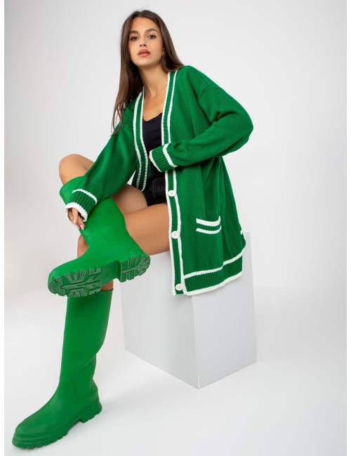 Sweter rozpinany z kieszeniami RUE PARIS
