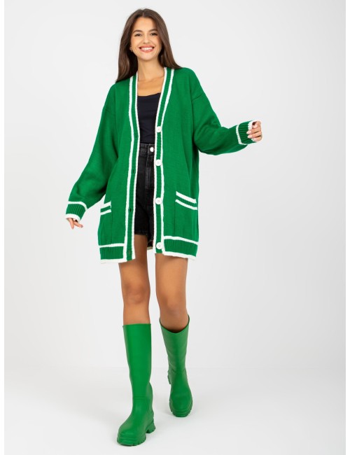 Sweter rozpinany z kieszeniami RUE PARIS