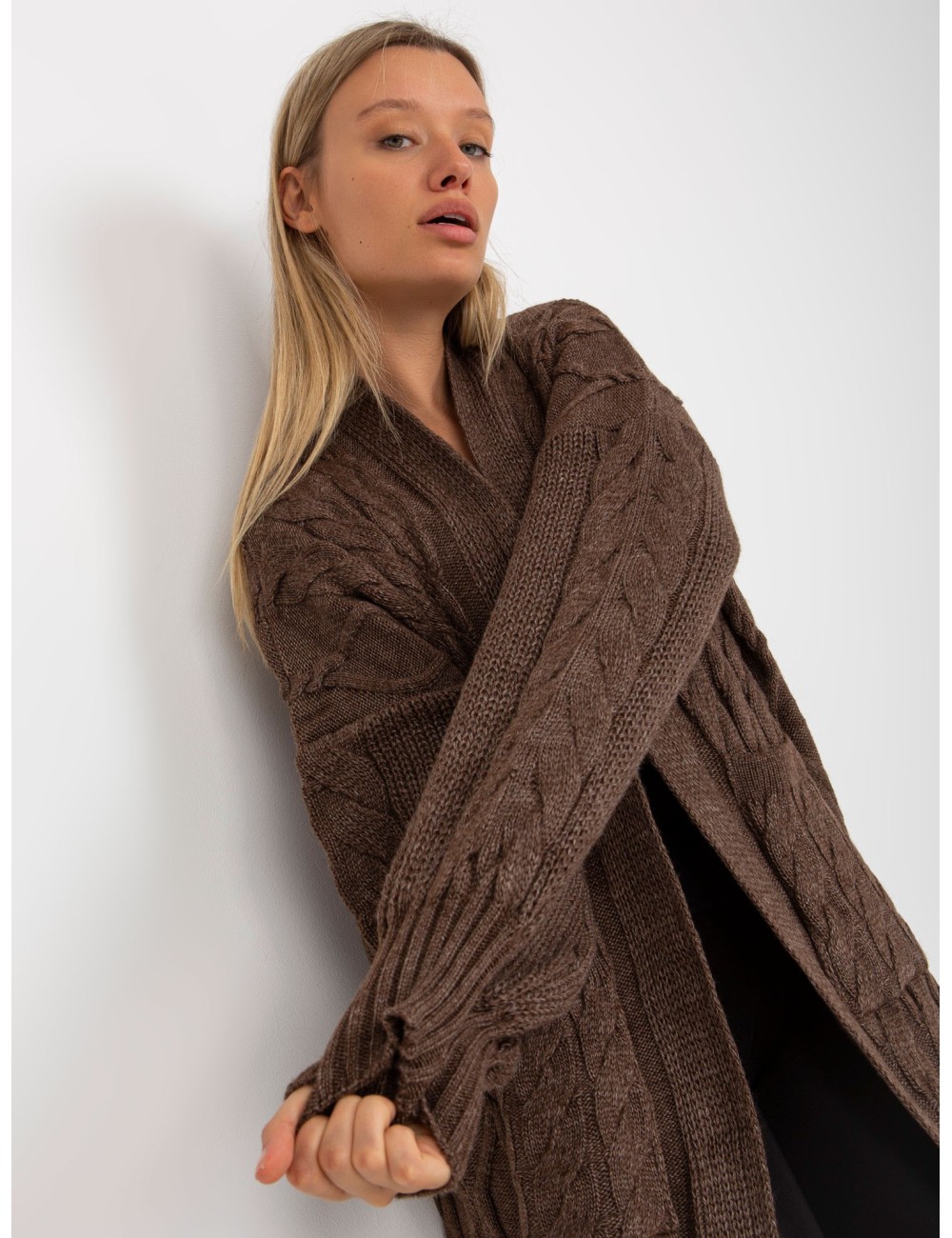Maxi kardigan z kieszeniami RUE PARIS