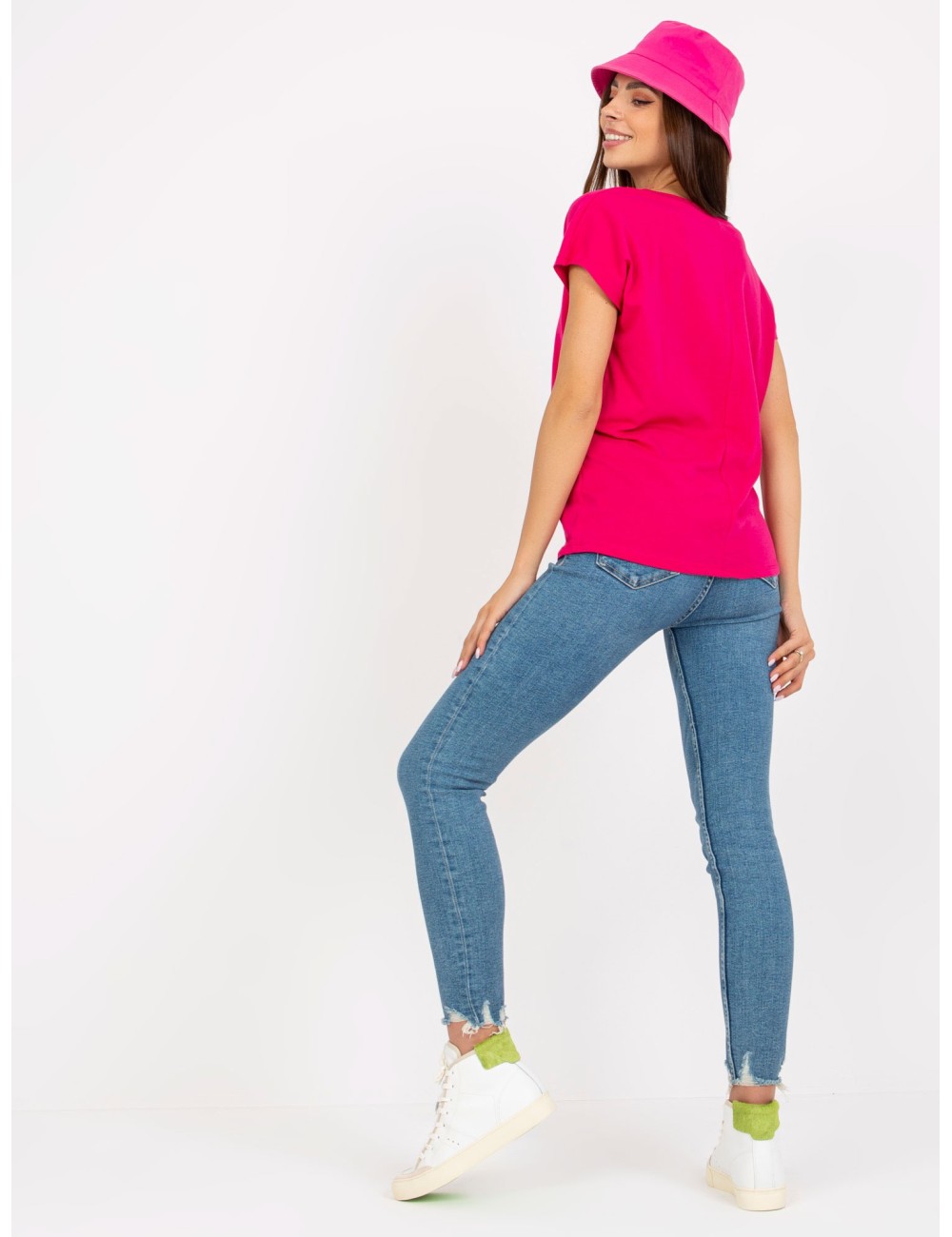 Damski t-shirt basic z bawełny