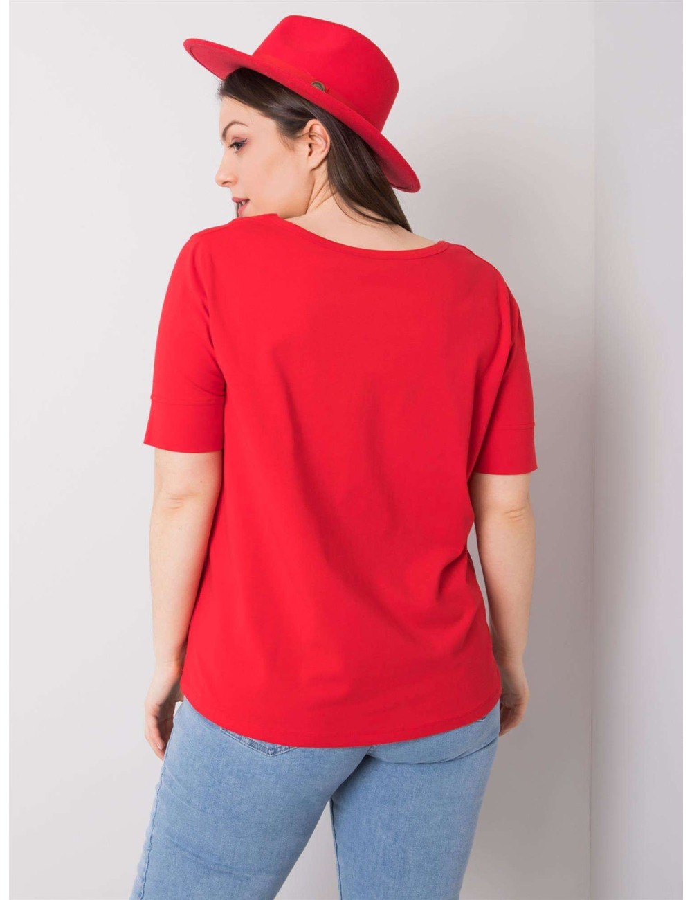 Bawełniany t-shirt damski plus size