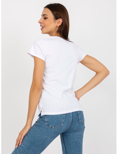 Gładki t-shirt basic z bawełny
