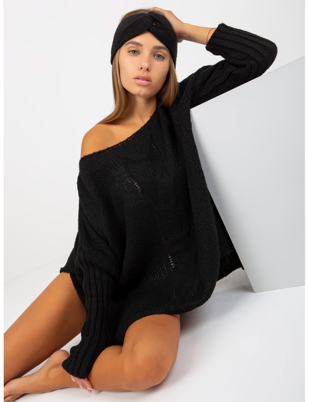 Sweter oversize z dodatkiem wełny OCH BELLA