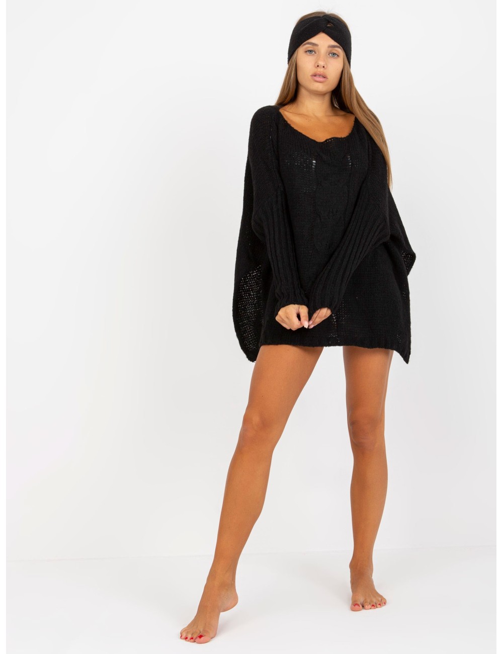 Sweter oversize z dodatkiem wełny OCH BELLA