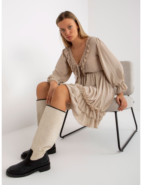 Mini sukienka z falbaną w stylu boho OCH BELLA