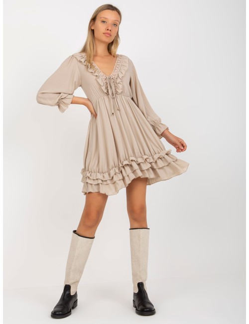 Mini sukienka z falbaną w stylu boho OCH BELLA