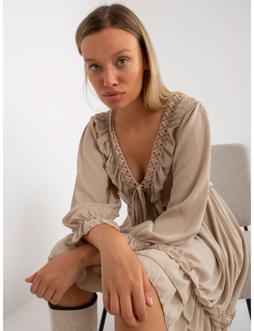 Mini sukienka z falbaną w stylu boho OCH BELLA