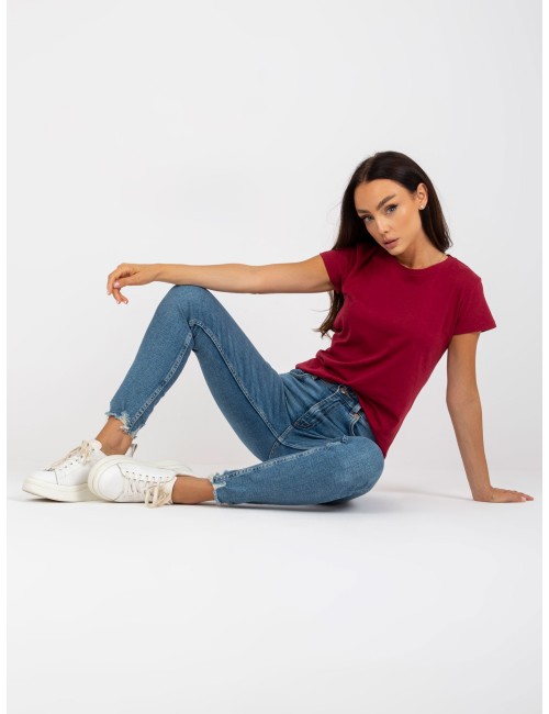 T-shirt basic z okrągłym dekoltem