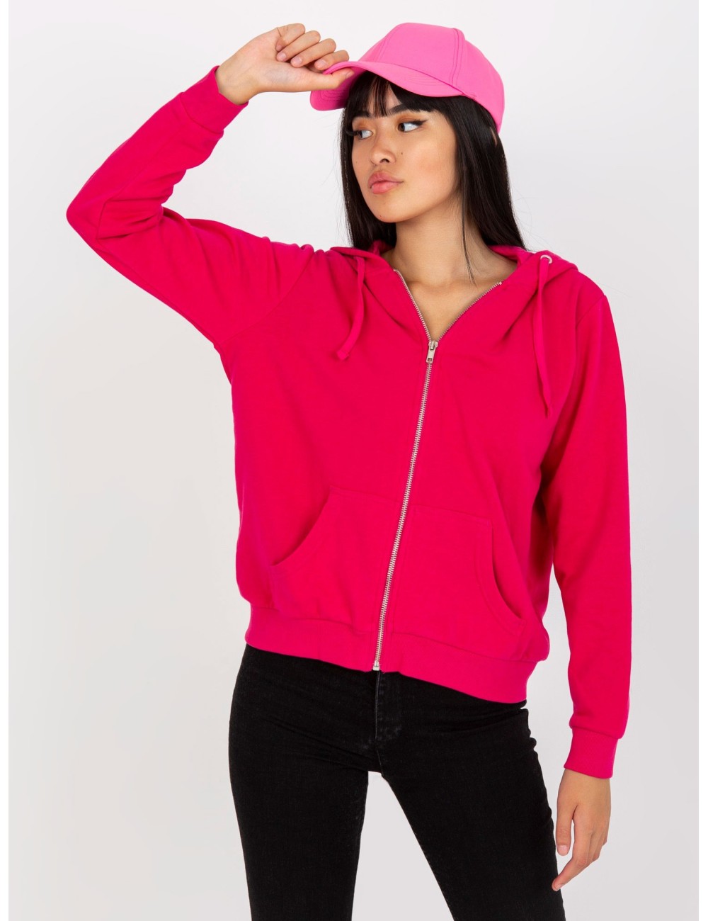 Rozpinana bluza basic z kieszeniami