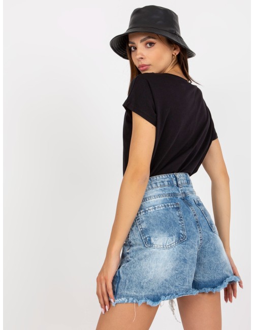 Gładki t-shirt basic z bawełny