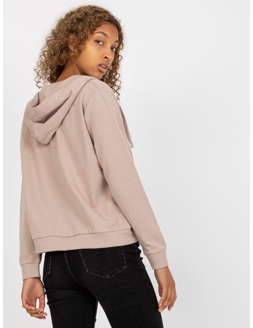 Beżowa rozpinana bluza basic z bawełny