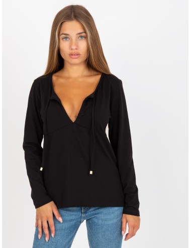Bluzka basic z długim rękawem RUE PARIS