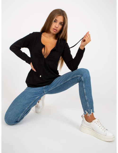 Bluzka basic z długim rękawem RUE PARIS