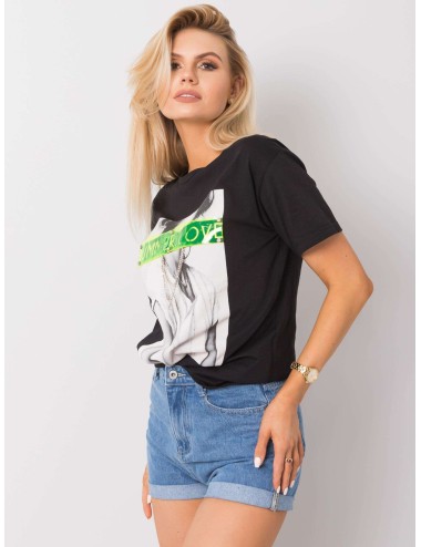 T-shirt z bawełny z aplikacjami