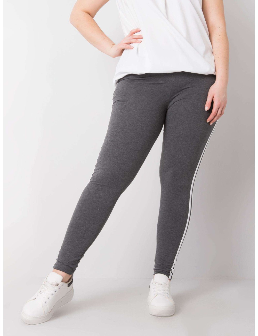 Melanżowe legginsy plus size