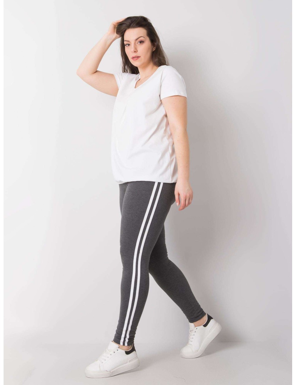 Melanżowe legginsy plus size