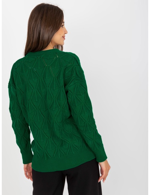 Sweter rozpinany w ażurowy wzór RUE PARIS