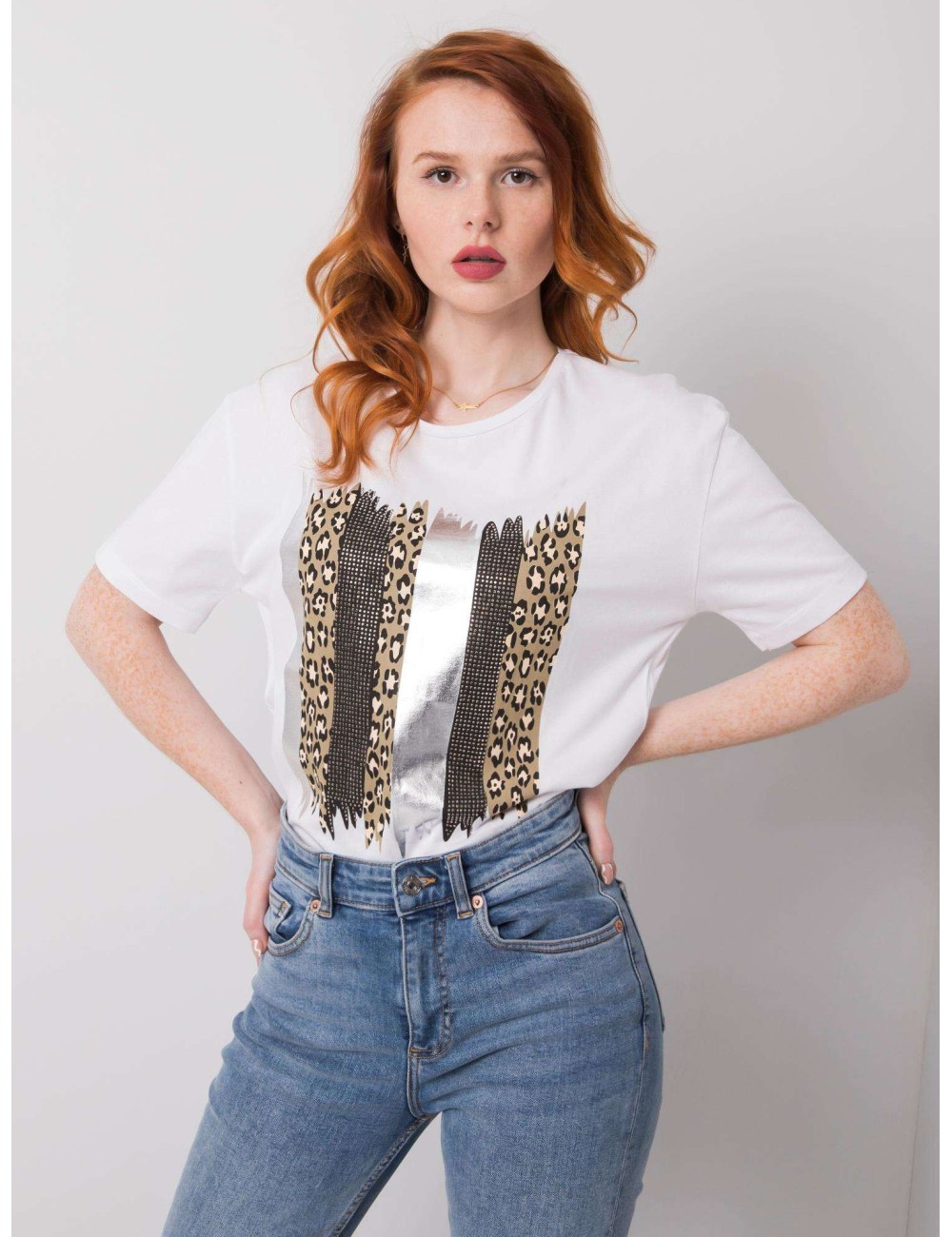 Bawełniany t-shirt z nadrukiem