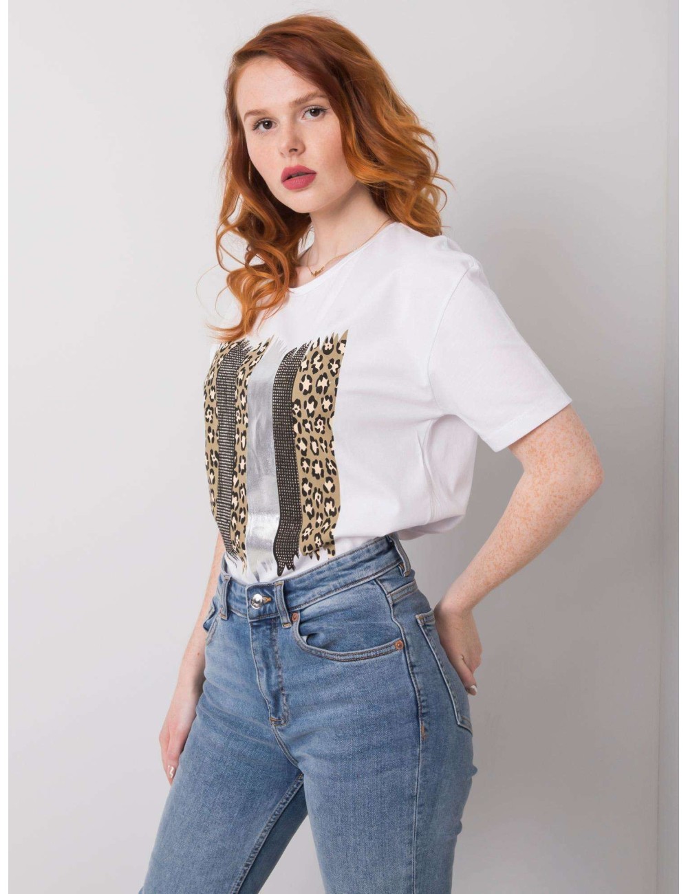 Bawełniany t-shirt z nadrukiem