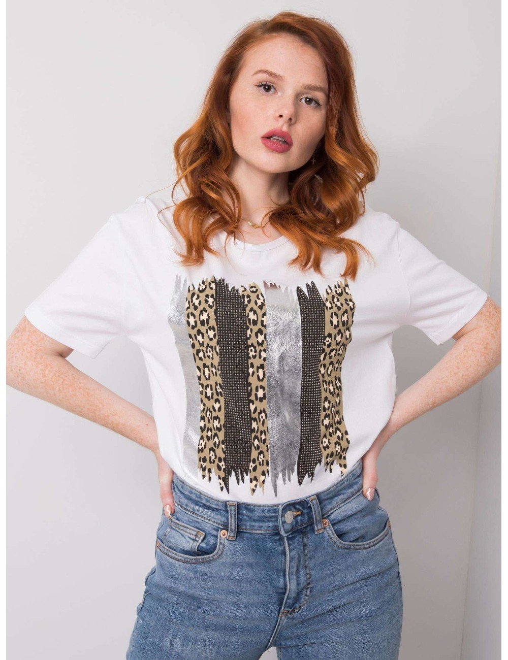 Bawełniany t-shirt z nadrukiem