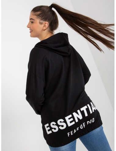 Brudnoróżowa rozpinana bluza plus size z nadrukiem z tyłu